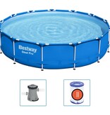 VidaXL Framezwembad Steel Pro 396x84 cm