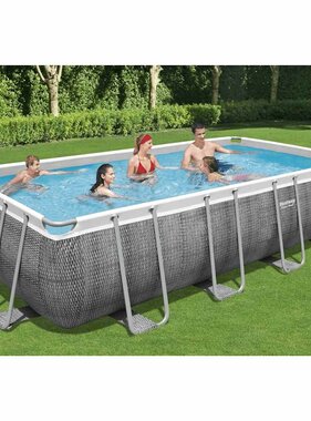 VidaXL Zwembadset Power Steel rechthoekig 549x274x122 cm