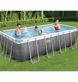 VidaXL Zwembadset Power Steel rechthoekig 488x244x122 cm