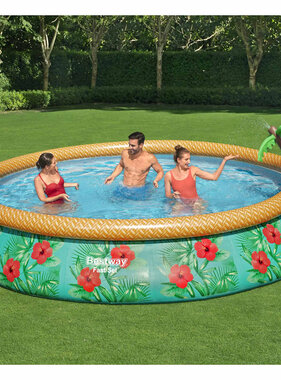 VidaXL Fast Set Zwembadset Paradise Palms opblaasbaar 457x84 cm