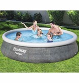 VidaXL Fast Set Zwembadset met pomp opblaasbaar 396x84 cm