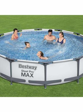 VidaXL Steel Pro MAX Zwembadset 366x76 cm