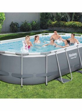VidaXL Zwembad Power Steel bovengronds ovaal 427x250x100 cm
