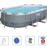 VidaXL Zwembad Power Steel bovengronds ovaal 427x250x100 cm