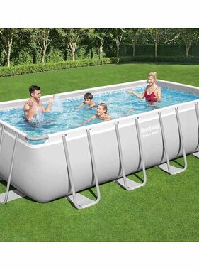 VidaXL Zwembadset Power Steel rechthoekig 488x244x122 cm