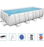 VidaXL Zwembadset Power Steel rechthoekig 488x244x122 cm