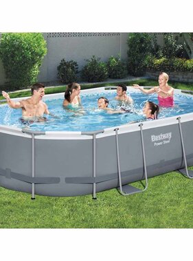 VidaXL Zwembadset Power Steel ovaal 488x305x107 cm