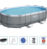 VidaXL Zwembadset Power Steel ovaal 488x305x107 cm