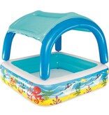 VidaXL Speelbad met overkapping 140x140x114 cm blauw 52192