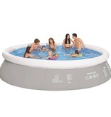 VidaXL Zwembad rond opblaasbaar 450x122 cm grijs