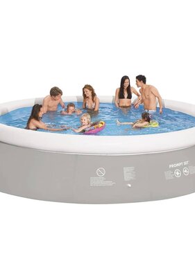 VidaXL Zwembad rond opblaasbaar 450x122 cm grijs