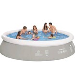 VidaXL Zwembad rond opblaasbaar 450x122 cm grijs