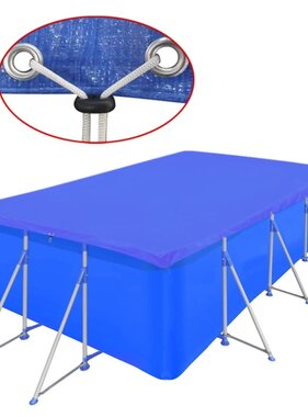 VidaXL Zwembadhoes rechthoekig 90 g/m² 394x207 cm PE