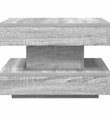 VidaXL Salontafel 360 graden draaibaar 50x50x34,5cm grijs sonoma eiken