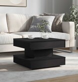 VidaXL Salontafel 360 graden draaibaar 50x50x34,5 cm zwart