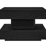 VidaXL Salontafel 360 graden draaibaar 50x50x34,5 cm zwart