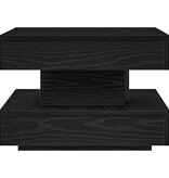 VidaXL Salontafel 360 graden draaibaar 50x50x34,5 cm zwart