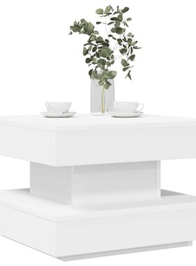 VidaXL Salontafel 360 graden draaibaar 50x50x34,5 cm wit