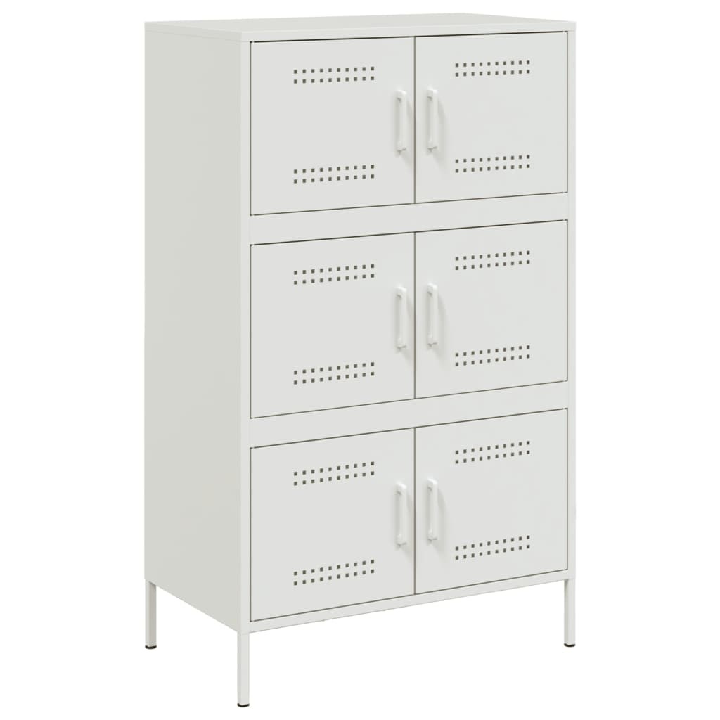 VidaXL Hoge kast 68x39x113 cm staal wit