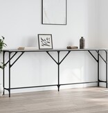 VidaXL Wandtafel 200x29x75 cm bewerkt hout grijs sonoma eikenkleurig