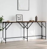 VidaXL Wandtafel 180x29x75 cm bewerkt hout gerookt eikenkleurig