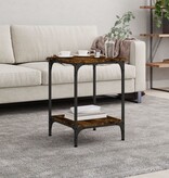 VidaXL Salontafel 40x40x55 cm bewerkt hout gerookt eikenkleurig