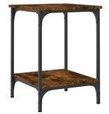 VidaXL Salontafel 40x40x55 cm bewerkt hout gerookt eikenkleurig