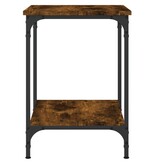 VidaXL Salontafel 40x40x55 cm bewerkt hout gerookt eikenkleurig