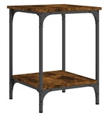 VidaXL Salontafel 40x40x55 cm bewerkt hout gerookt eikenkleurig