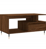 VidaXL Salontafel 90x49x45 cm bewerkt hout bruineiken
