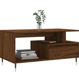 VidaXL Salontafel 90x49x45 cm bewerkt hout bruineiken