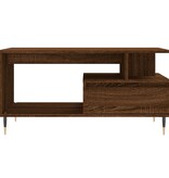 VidaXL Salontafel 90x49x45 cm bewerkt hout bruineiken