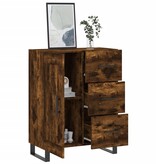 VidaXL Dressoir 69,5x34x90 cm bewerkt hout gerookt eikenkleurig