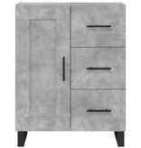 VidaXL Dressoir 69,5x34x90 cm bewerkt hout betongrijs