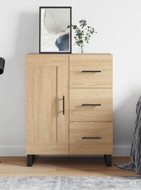 VidaXL Dressoir 69,5x34x90 cm bewerkt hout sonoma eikenkleurig