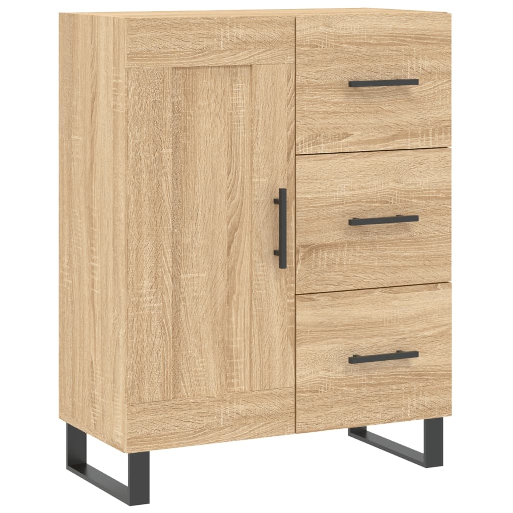 VidaXL Dressoir 69,5x34x90 cm bewerkt hout sonoma eikenkleurig
