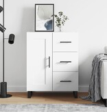 VidaXL Dressoir 69,5x34x90 cm bewerkt hout wit
