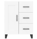 VidaXL Dressoir 69,5x34x90 cm bewerkt hout wit