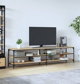 VidaXL Tv-meubel 200x30x50 cm bewerkt hout metaal sonoma eikenkleurig