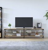 VidaXL Tv-meubel 200x30x50 cm bewerkt hout metaal sonoma eikenkleurig