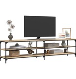 VidaXL Tv-meubel 200x30x50 cm bewerkt hout metaal sonoma eikenkleurig