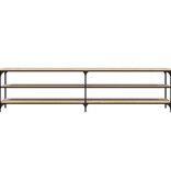 VidaXL Tv-meubel 200x30x50 cm bewerkt hout metaal sonoma eikenkleurig