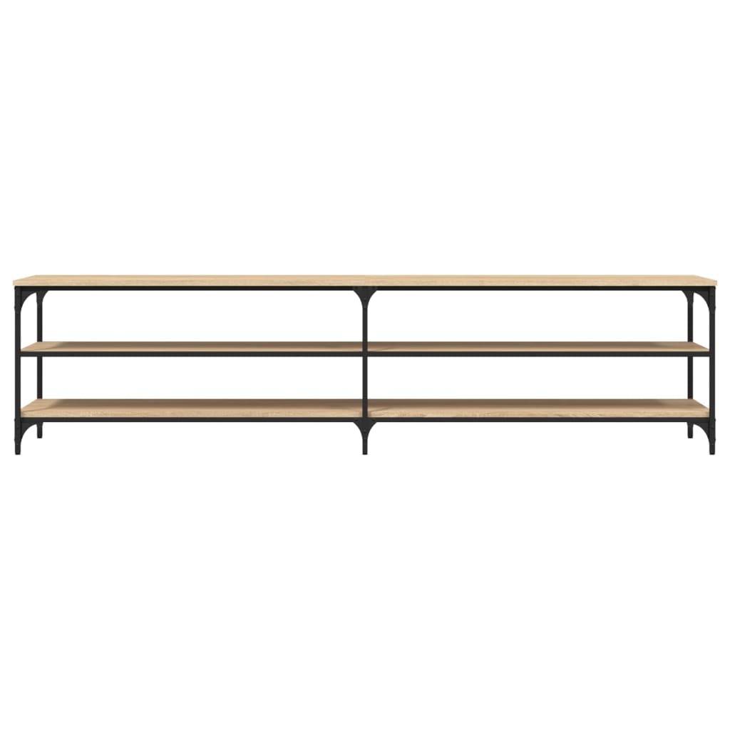 VidaXL Tv-meubel 200x30x50 cm bewerkt hout metaal sonoma eikenkleurig