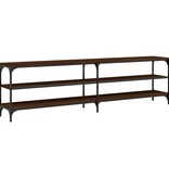 VidaXL Tv-meubel 180x30x50 cm bewerkt hout metaal bruin eikenkleur