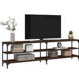 VidaXL Tv-meubel 180x30x50 cm bewerkt hout metaal bruin eikenkleur