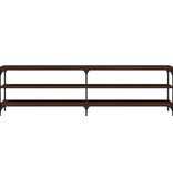 VidaXL Tv-meubel 180x30x50 cm bewerkt hout metaal bruin eikenkleur