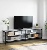 VidaXL Tv-meubel 180x30x50 cm bewerkt hout metaal grijs sonoma eiken