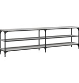 VidaXL Tv-meubel 180x30x50 cm bewerkt hout metaal grijs sonoma eiken