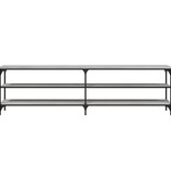 VidaXL Tv-meubel 180x30x50 cm bewerkt hout metaal grijs sonoma eiken