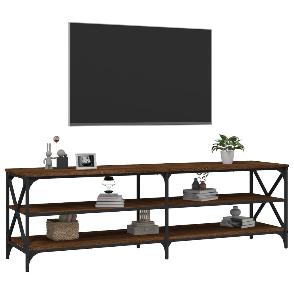 VidaXL Tv-meubel 160x40x50 cm bewerkt hout bruin eikenkleur